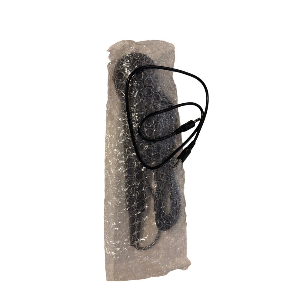 Wired Handheld Microphone | Black/Silver | Attached Cable | Protective Case